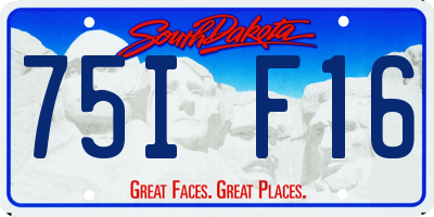 SD license plate 75IF16