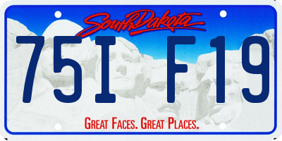 SD license plate 75IF19