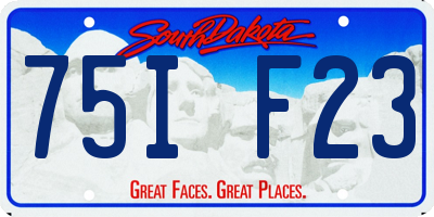 SD license plate 75IF23