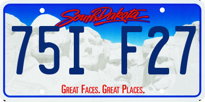 SD license plate 75IF27