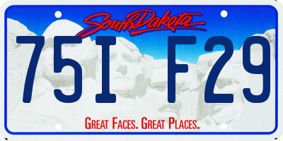 SD license plate 75IF29