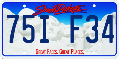 SD license plate 75IF34