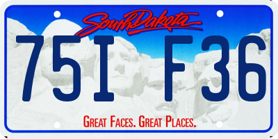 SD license plate 75IF36