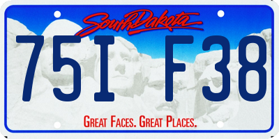 SD license plate 75IF38