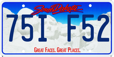 SD license plate 75IF52