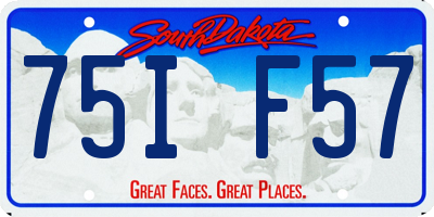 SD license plate 75IF57