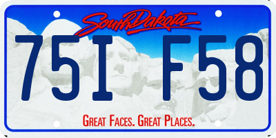 SD license plate 75IF58
