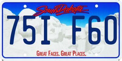 SD license plate 75IF60