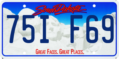 SD license plate 75IF69