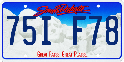 SD license plate 75IF78