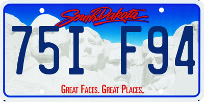 SD license plate 75IF94