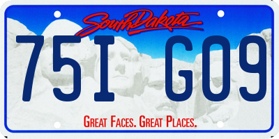 SD license plate 75IG09