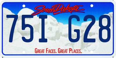 SD license plate 75IG28