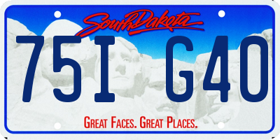 SD license plate 75IG40