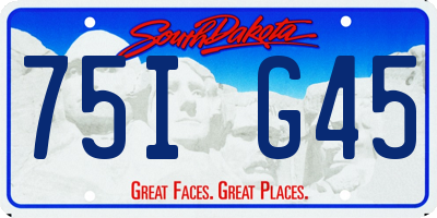 SD license plate 75IG45