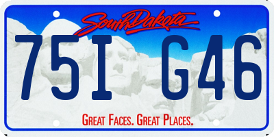 SD license plate 75IG46