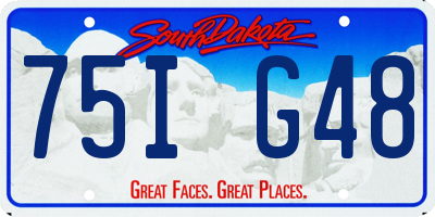 SD license plate 75IG48
