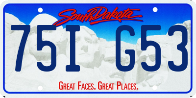 SD license plate 75IG53