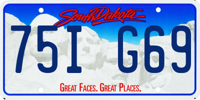 SD license plate 75IG69