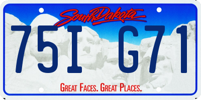 SD license plate 75IG71