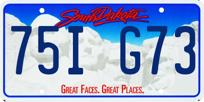SD license plate 75IG73