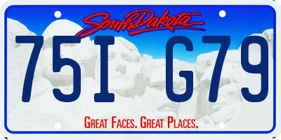 SD license plate 75IG79
