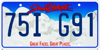 SD license plate 75IG91