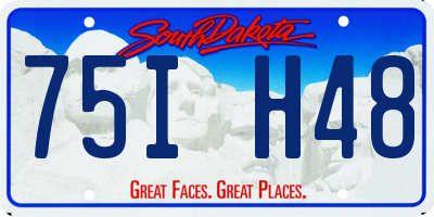 SD license plate 75IH48