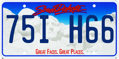 SD license plate 75IH66