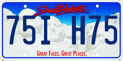 SD license plate 75IH75