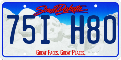 SD license plate 75IH80