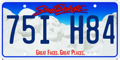 SD license plate 75IH84