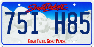SD license plate 75IH85
