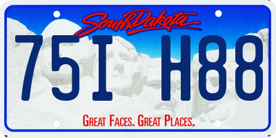 SD license plate 75IH88