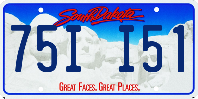 SD license plate 75II51