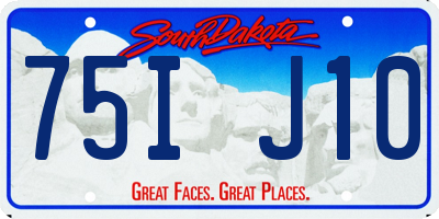 SD license plate 75IJ10