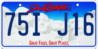 SD license plate 75IJ16