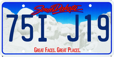 SD license plate 75IJ19