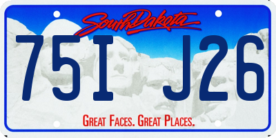 SD license plate 75IJ26