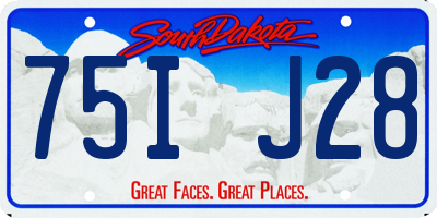 SD license plate 75IJ28