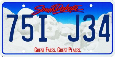 SD license plate 75IJ34