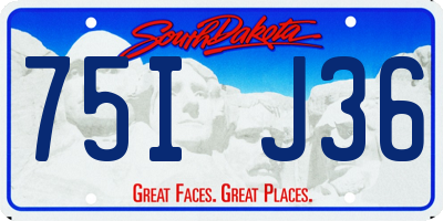 SD license plate 75IJ36