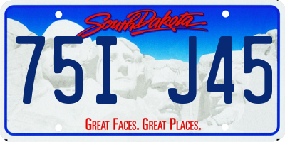 SD license plate 75IJ45
