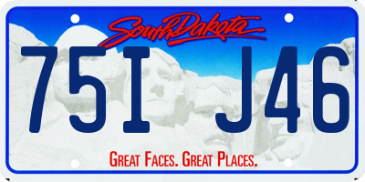SD license plate 75IJ46