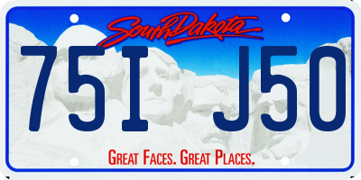 SD license plate 75IJ50