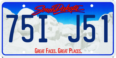 SD license plate 75IJ51