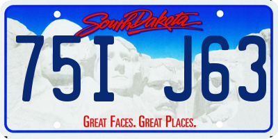 SD license plate 75IJ63