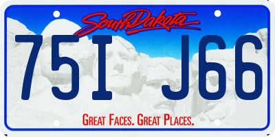 SD license plate 75IJ66