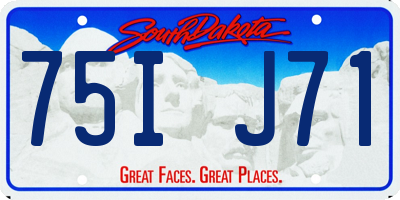 SD license plate 75IJ71