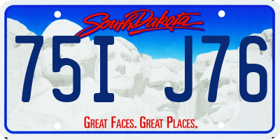 SD license plate 75IJ76